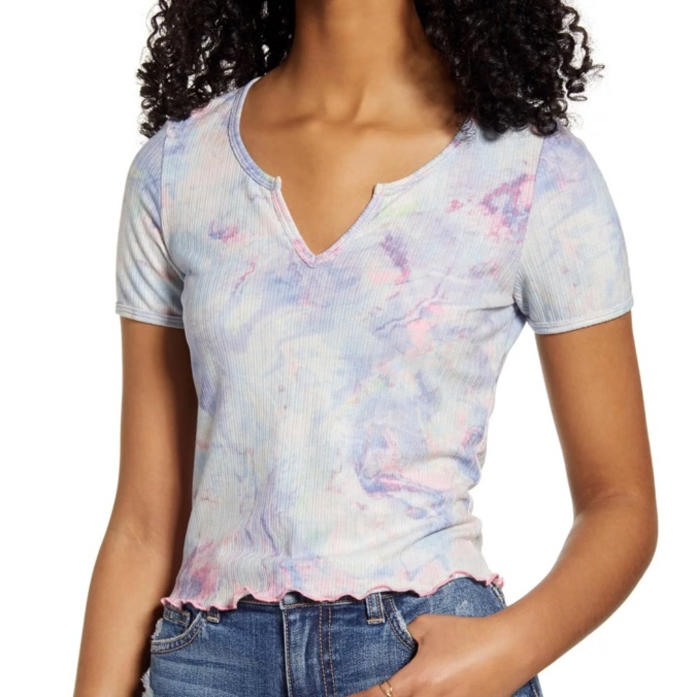 Ten Sixty Sherman Tie Dye Baby Rib Short Sleeves T-Shirt Size XS NEW